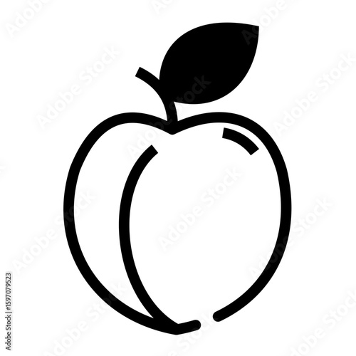 apricot fruit icon