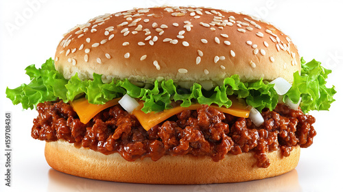 hamburger on a white background
