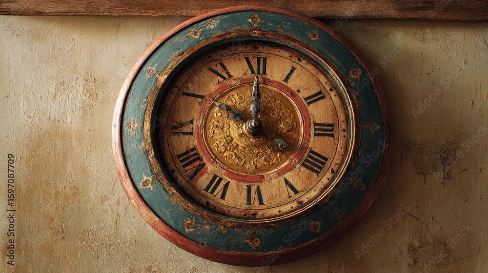 Obraz premium Antique style wall clock