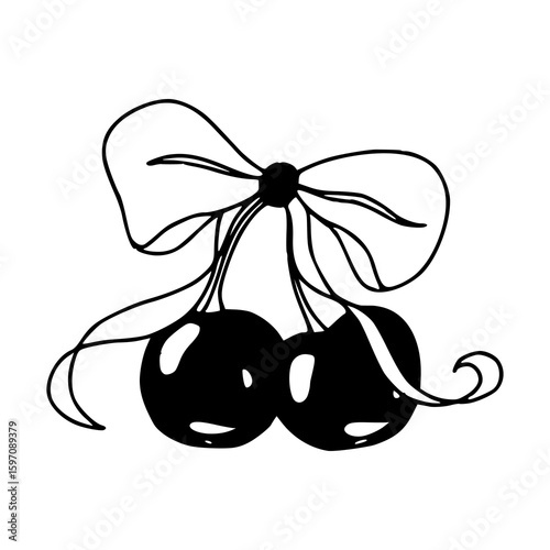 gift of cherries with a bow