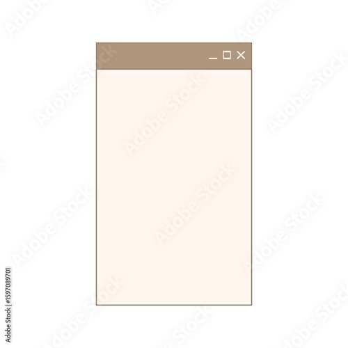 Retro UI Computer Window Frame