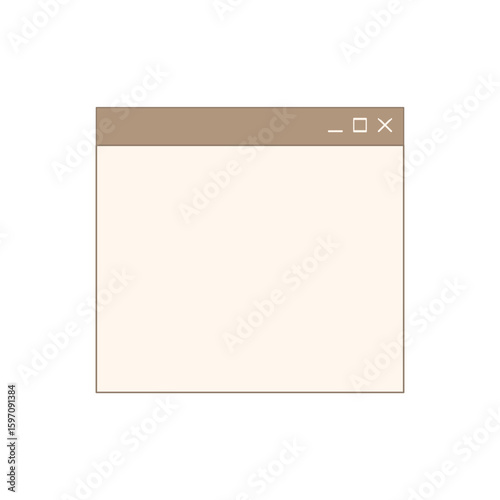 Retro UI Computer Window Frame