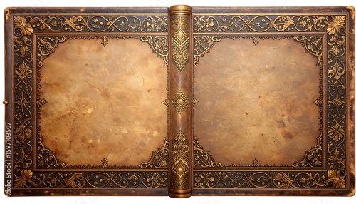 Ornate antique book cover (1)