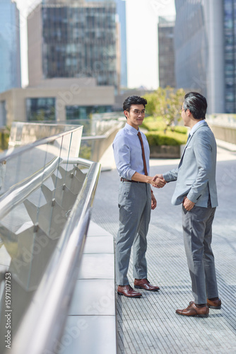 Business associates shaking hands