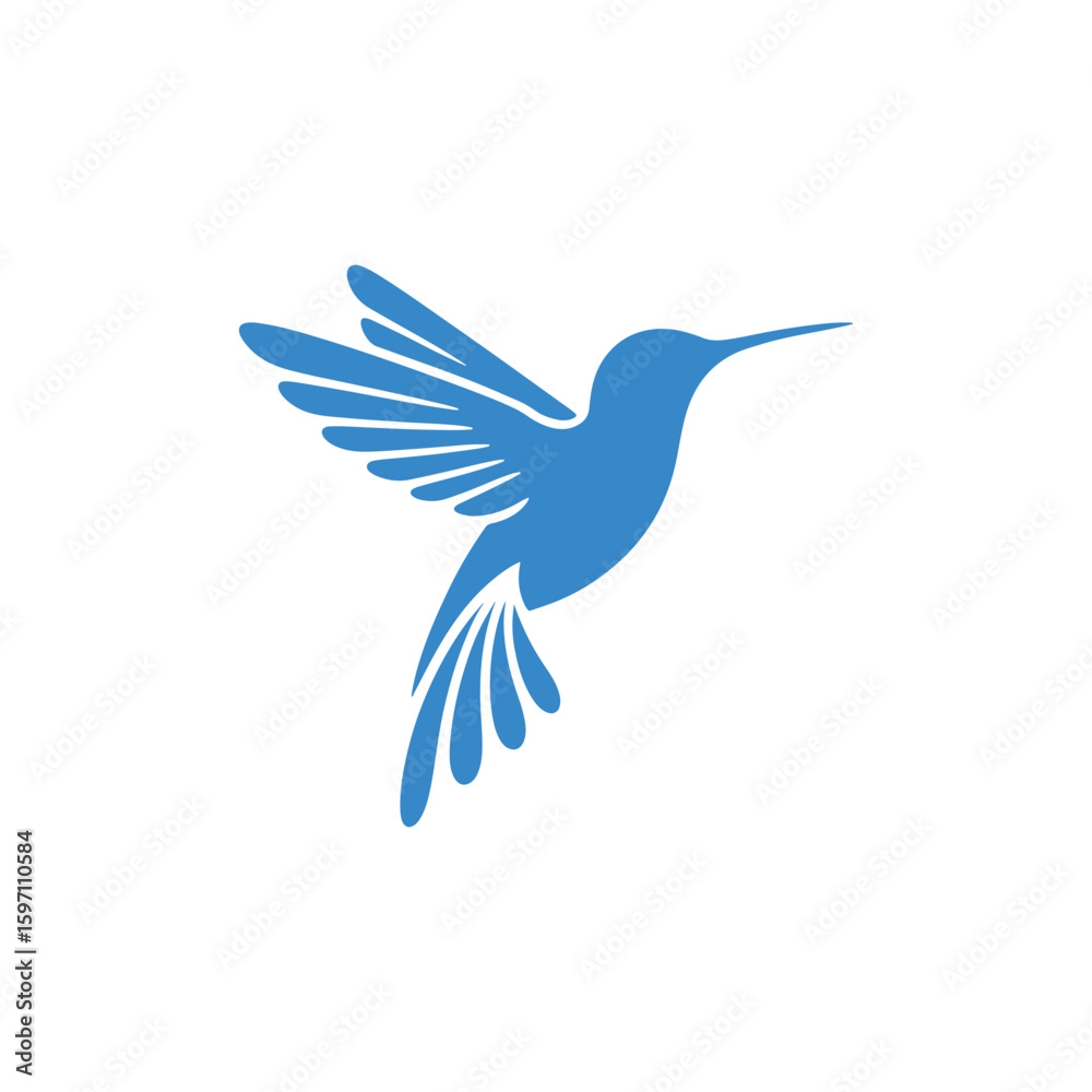 Obraz premium Unique hummingbird logo Modern and minimalist vector and abstract logo