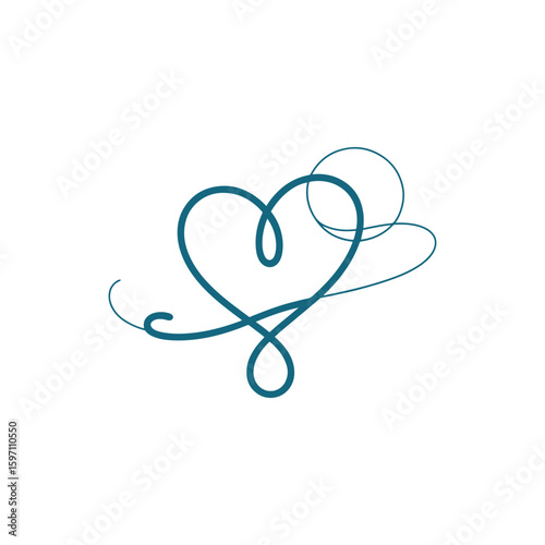Unique heart logo Modern and minimalist vector and abstract logo