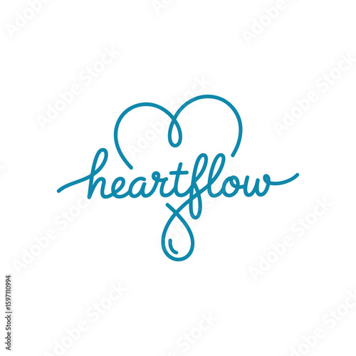Unique heart logo Modern and minimalist vector and abstract logo