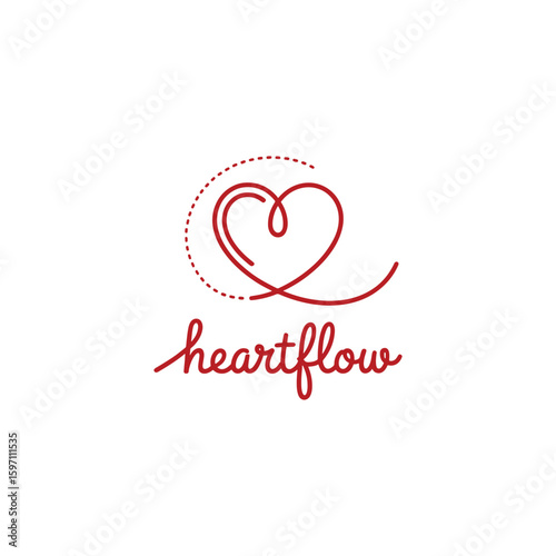 Unique heart logo Modern and minimalist vector and abstract logo
