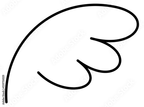 シンプルな翼のイラスト