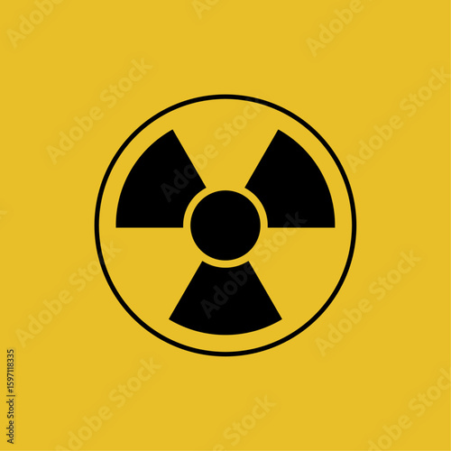 Radioactive Warning Sign in Yellow