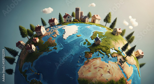 Sustainable Homes Around the World on a Green Planet for World Habitat Day