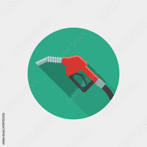 Fuel Nozzle Graphic Design A Clean, Modern Illustration for the Energy Sector and Transportation