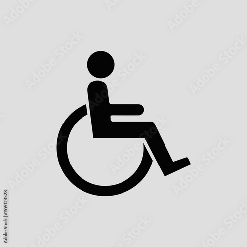 Accessibility Icon Person in Wheelchair Symbolizing Inclusion and Support for Disabilities Access