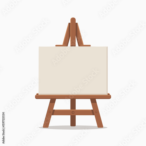 Blank Canvas on Easel for Artistic Expression A Simple Art Concept Presentation Tool