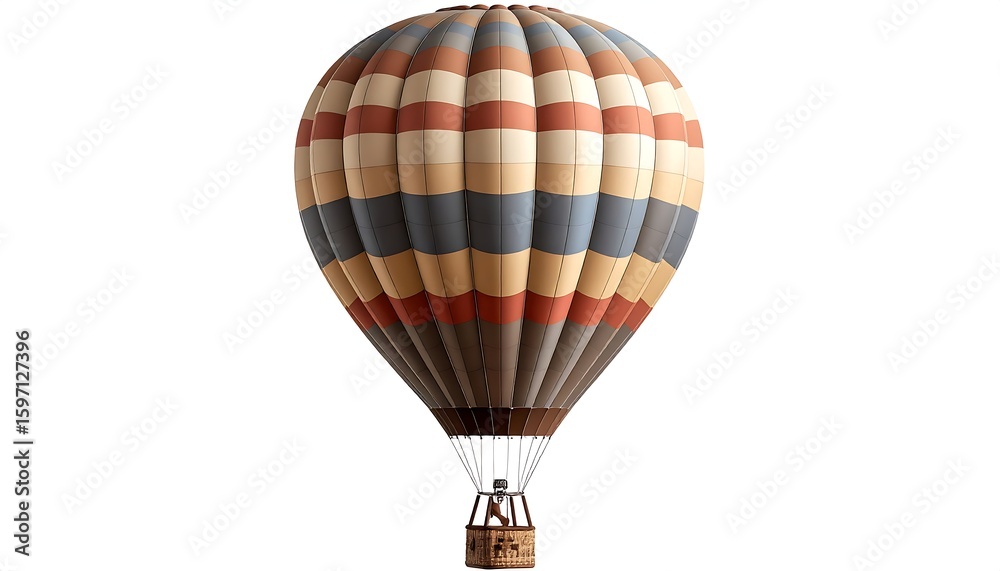 Fototapeta premium Hot air balloon, colorful, vintage style
