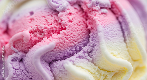 Wallpaper Mural A close-up shot of a colorful ice cream scoop, perfect for summer enjoyment Torontodigital.ca