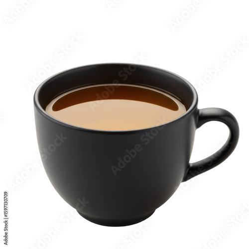 Wallpaper Mural Elegant Black Coffee Mug Filled with Light Brown Liquid Torontodigital.ca