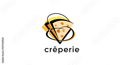 Crêpes Artistry at a Crêperie, Urban Setting, Graphic Design Concept