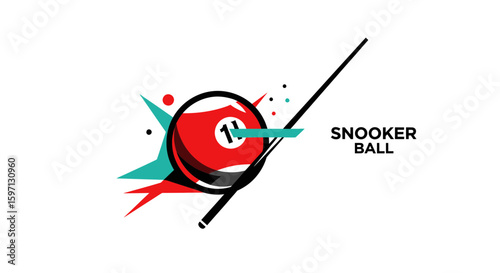 Graphic Art Illustrating Sport Strategy and Skill in a Vibrant, Creative Design Environment