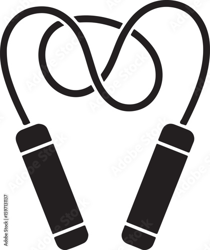 A Cardio Workout Essential The Humble Skipping Rope Black and White Silhouette