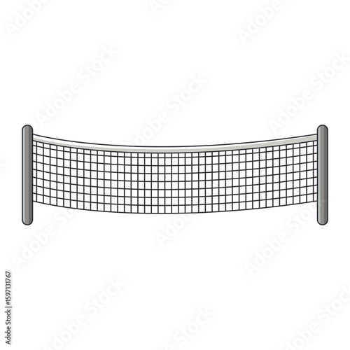 A cartoon icon of a padel net, distinguishing it from a tennis net by its lower height, representing the division of the court.