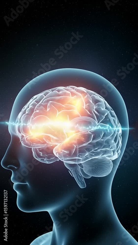 Glowing Brain Visualization with Neural Activity Sparks