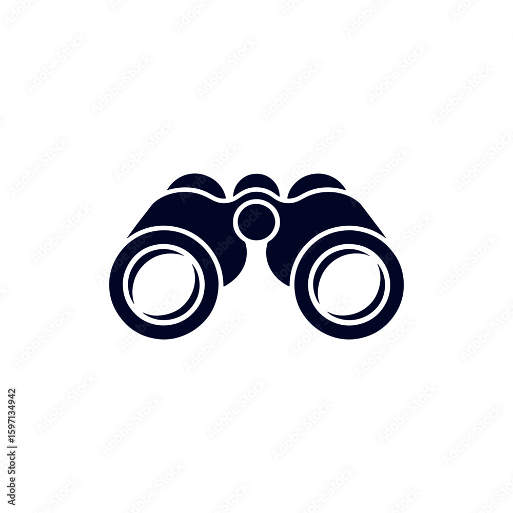 Monochromatic Binoculars Illustration Scouting and Exploration Equipment for Adventure Enthusiasts Optical Instrument for Distant Viewing Monochromatic Binoculars Illustration Scouting and Exploration Equipment for Adventure Enthusiasts Optical Instrument for Distant Viewing
