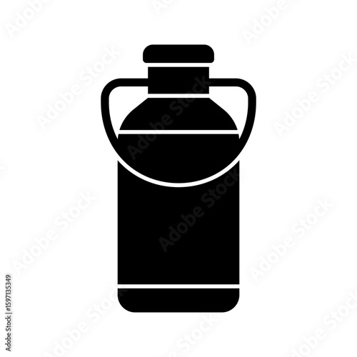 Milk can icon isolated on white background.