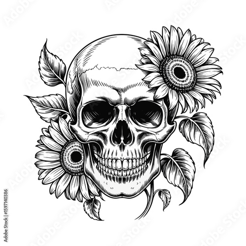 drawing of the skull, flowers with skulls tattoos, cartoon skull with roses	