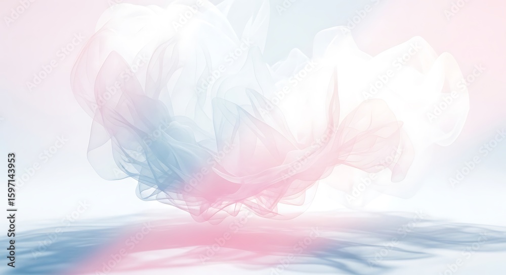 Obraz premium Dreamy Abstract Swirls of Pastel Colors Creating a Soft and Ethereal Atmosphere