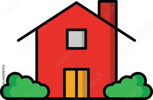 Conventional Mortgage lineal color icon