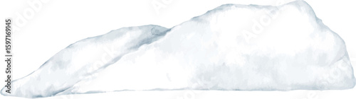 Watercolor winter landscape