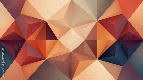 Abstract geometric patterns digital artwork colorful design creative environment top-down view visual aesthetics