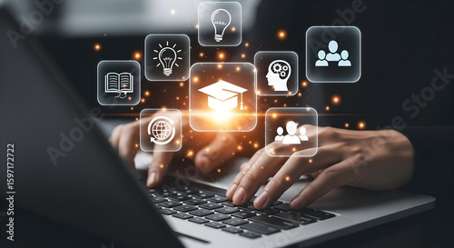 Wallpaper Mural online learning, e-learning, and digital education. Torontodigital.ca