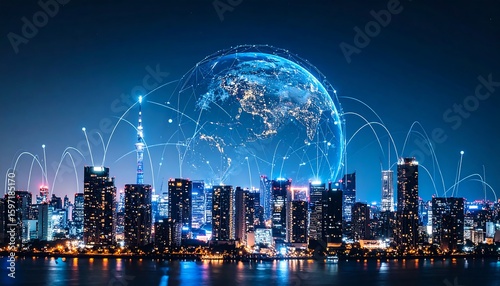 Global city network at night