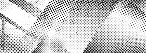 Rough grunge scratch halftone texture. Distress dirty paint background. Dotted wallpaper for banner, poster, flyer, magazine, brochure. Scuffed ragged vector backdrop. Damaged glitched pixel overlay 