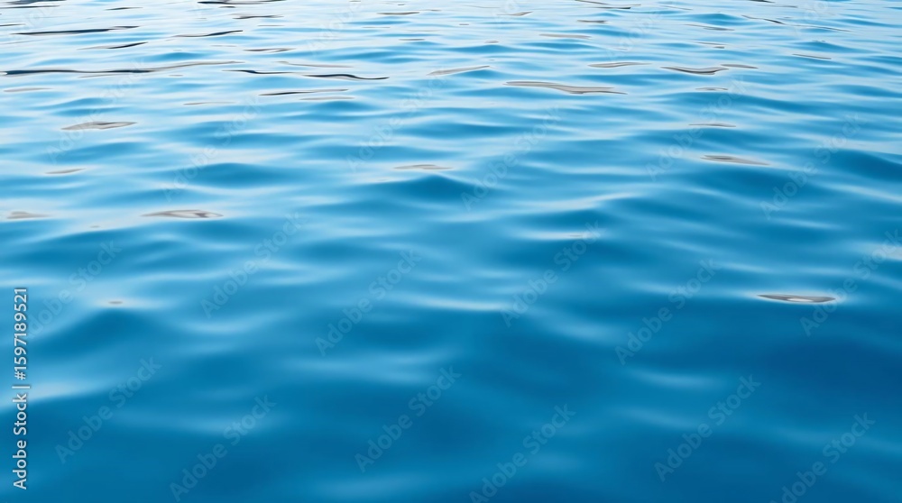 Fototapeta premium Blue sea water surface with ripples.