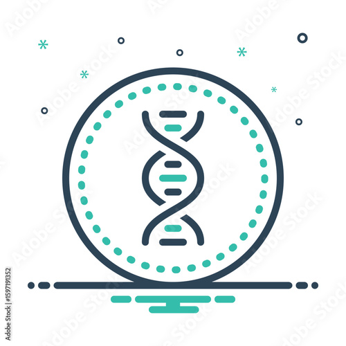 Mix icon for dna spiral