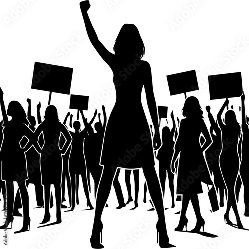 Protest Crowd Silhouette
