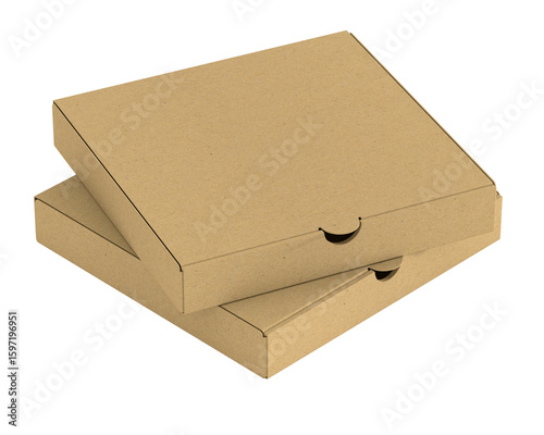 Blank closed cardboard pizz...