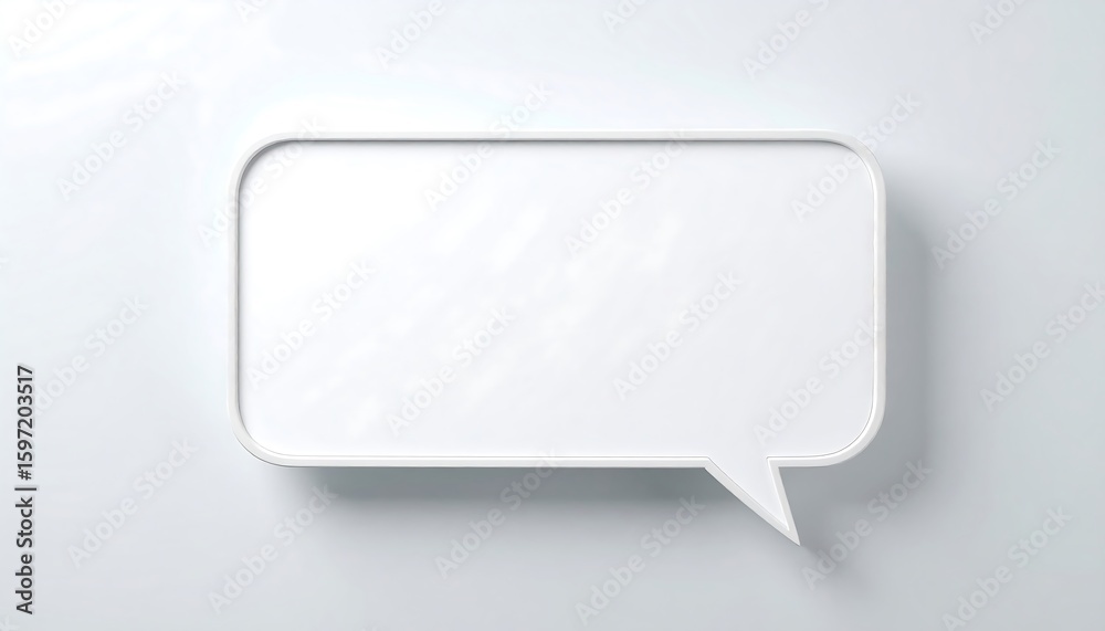 Naklejka premium White speech bubble on white background