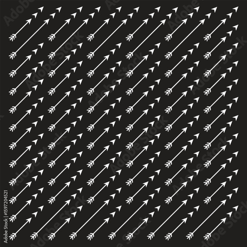 bow and arrow doodle seamless pattern background