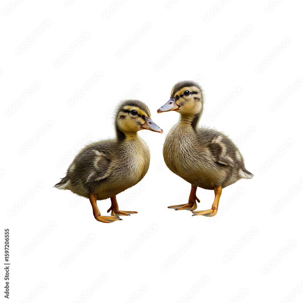 Obraz premium two grown ducklings generative AI