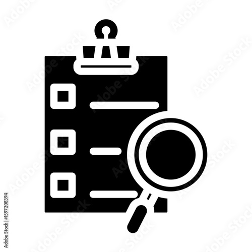 Task Search Vector Glyph Icon Design