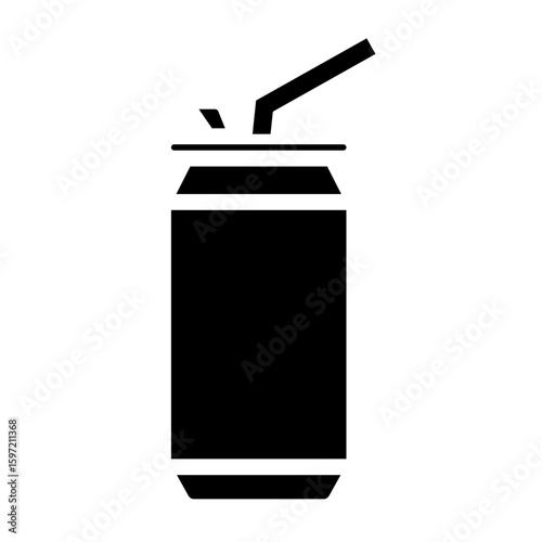 Soft Drink Can Vector Glyph Icon Design
