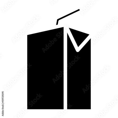 Juice Box Vector Glyph Icon Design