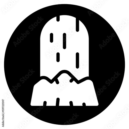 wood carving glyph icon