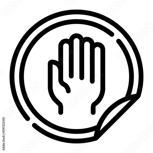 badge line icon
