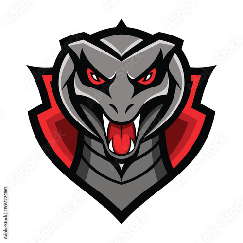 Aggressive Cobra Snake Esport Mascot Logo