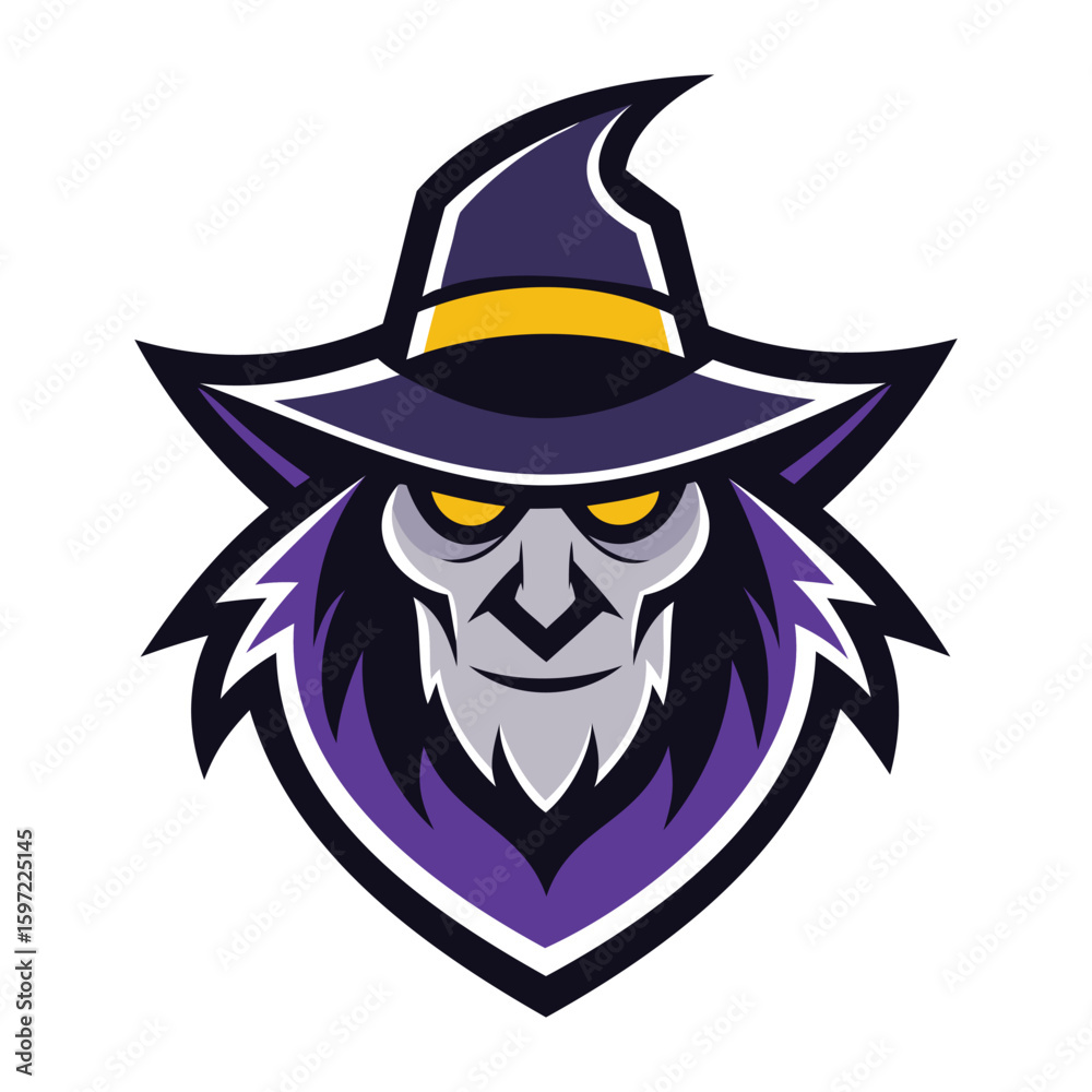Mysterious Wizard Sorcerer Esport Mascot Logo Mysterious Wizard Sorcerer Esport Mascot Logo